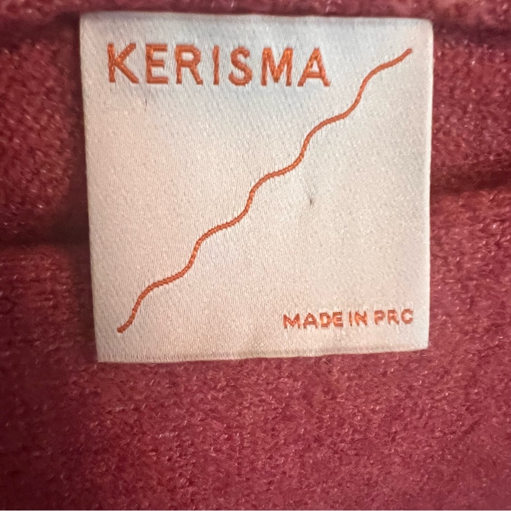 Kerisma Womens Size M/L Boat Neck Batwing Sweater Maroon Cashmere Blend Dolman - Picture 5 of 7